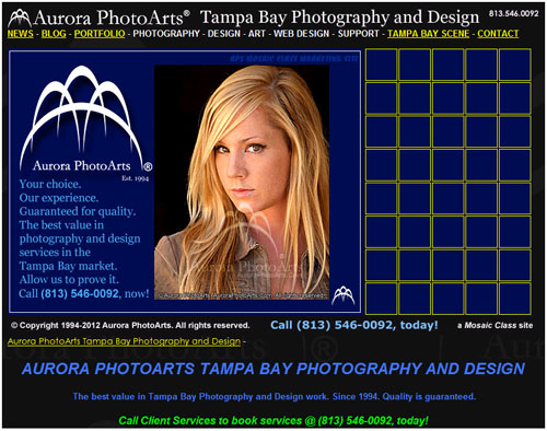 The current Mosaic Class site, which is the 7th marketing and support site for Aurora PhotoArts. I will change this to the operational version as soon as I get the site done.